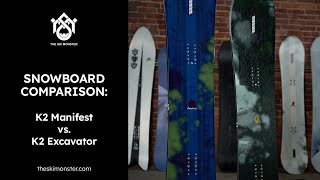 Snowboard Comparison K2 Excavator vs K2 Manifest [upl. by Araid852]