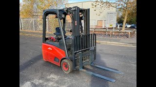 2007 Linde E16 Electric 3 Wheel Electric Forklift Truck 47951 [upl. by Deppy926]