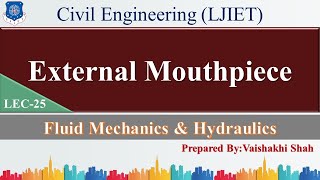 Lec25External mouthpiece  Fluid Mechanics and Hydraulics  Civil Engineering [upl. by Jeromy967]