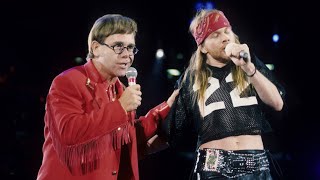 Axl Rose and Elton John at the Freddie Mercury Tribute Concert [upl. by Nodnart]