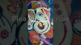 Ganpati bappa drawing acrylic painting on Canvas acrylicpanting ganpatipainting [upl. by Proud]