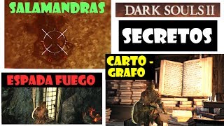 Dark Souls 2 guia SECRETOS DEL BOSQUE DE GIGANTES Espada de fuego foso de salamandras Ep11 [upl. by Eilliw]