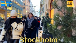 Stockholms Winter Charms A Festive City Stroll Invierno y Encanto Festivo en Estocolmo ストックホルムの冬景色 [upl. by Mutz]