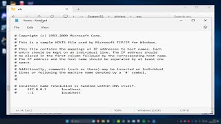 How To Edit Hosts File in Windows 11 [upl. by Annayhs60]