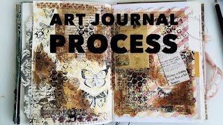 Art Journal Page Process 06 [upl. by Nilpik]