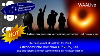 Sternenhimmel aktuell Astronomische Vorschau auf 2025 Teil 1 HOT TOPIC [upl. by Naired]