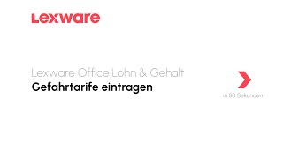 Eintragung der Gefahrtarife  Lexware Office Lohn amp Gehalt erklärts [upl. by Hardan]