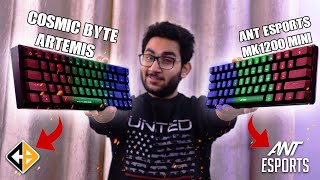 Little Gaming Keyboard Ant Esports MK1200 Mini  Comparison With Cosmic Byte Artemis [upl. by Christensen428]