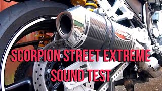 Yamaha XJR 1300 SCORPION STREET EXTREME EXHAUST SOUND TEST [upl. by Nalyad]