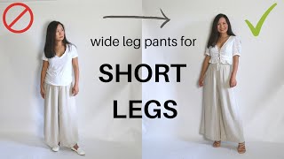 How to wear wide leg pants if you have short legs like me [upl. by Ker]