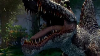 Best Spinosaurus ScenesJurassic WorldCamp CretaceousSeason 5 [upl. by Anujra]