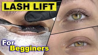 EYELASH LIFT TUTORIAL  lash lift tips and triks for begginers  full procedure [upl. by Kopans19]