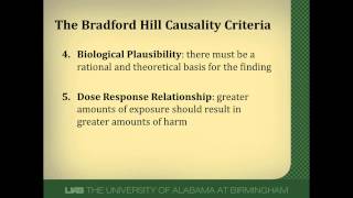 Determining Causality A Review of the Bradford Hill Criteria [upl. by Regnig]