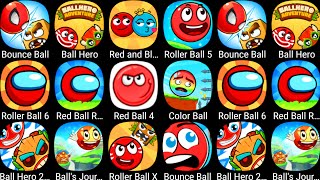 Red Ball 4 Bounce Ball Roller Ball 6 Ball Hero 2 Balls Journey 6 Color Ball Roller Ball 5 [upl. by Aalst]