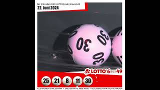 LOTTO 6aus49Gewinnzahlen von Samstag 22062024 [upl. by Kesia]