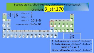 3str170 Ustal liczbę protonów neutronów nukleonów i elektronów w atomach pierwiastków chemicznych [upl. by Dotson]