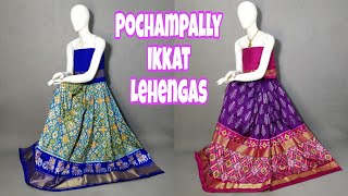 Pochampally Ikkat Lehengas 2024 Designs  Ikkat Pattu Lehengas [upl. by Eirrek]