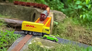 Trains vs Trucks 😱 Ho Scale Derailment and Fails [upl. by Ettegirb86]