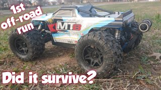 Team Associated Rival MT8 1st 6s run wPower Hobby Belted Tires [upl. by Llenrub]