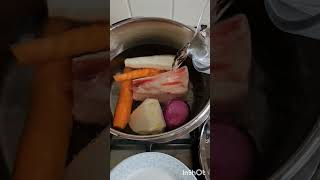 No effort bone broth in the pressure cooker Excellent base for soups and risotto recipe [upl. by Htabazile762]