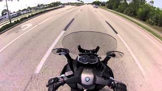 2013 BMW C650GT Sapphire Black Maxi Scooter Ride amp Spec Video [upl. by Aiuqat]