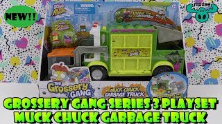 NEW Grossery Gang Series 3 Muck Chuck Garbage Truck Playset With 2 Exclusive Grosseries [upl. by Stavro]