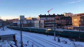 Norwegian Trains in Oslo Vy Flytoget GoAhead Nordic and CargoNet [upl. by Hamlet367]