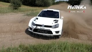 Ogier  Ingrassia  Max Attack Tests  WRC Rally Poland 2015 [upl. by Dnamron288]