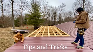 Installing a Metal Roof on my Leanto [upl. by Eerrahs]