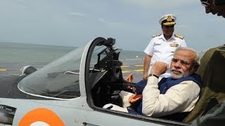 PM Narendra Modi on board INS Vikramaditya [upl. by Rexer]