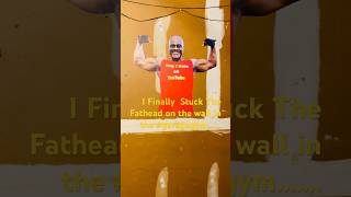 Hung the fathead in the garagegym likeandsubscribe tonytduesonyoutube workoutmotivation fitness [upl. by Banyaz]