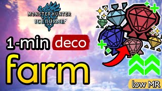 UPDATED Decorations Farming Guide 2024  Monster Hunter World [upl. by Demitria]