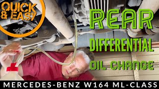 How To Change Mercedes ML350 W164 Rear Diff Differential Oil by Yourself  ML320 ML550 ML63 AMG GL [upl. by Ernaldus]