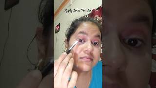 Mascara using Loose powder😱 hacks makeuptips mascara eyemakeup [upl. by Nauqram]