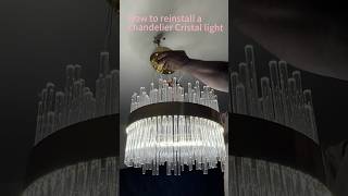 How to install a chandelier light from ceiling  how to reinstall a a light from ceiling short [upl. by Lenahc]