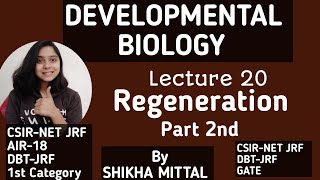 Regeneration Part 2nd  DEVELOPMENTAL BIOLOGY CSIRNET JRF LIFESCIENCE [upl. by Daffie]