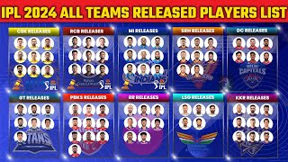 IPL 2024  All teams released players before IPL 2024 Auction  IPL 2024 Release and Retain Players [upl. by Izabel219]