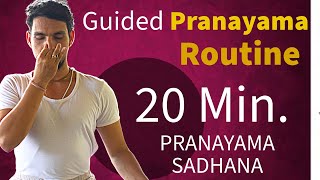 20 MIN PRANAYAMA  DAILY PRANAYAMA SEQUENCE  ​⁠PrashantjYoga [upl. by Ertnod]