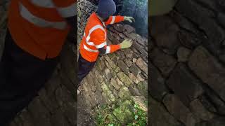 DRY STONE WALL REPAIR construction stonework landscaping [upl. by Ramraj]