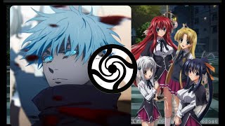 HighSchool DxD React to Issei as Gojo Satoru GACHA REACT [upl. by Ecirtra598]