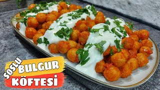 Yoğurtlu Bulgur Köftesi Nasıl Yapılır  Soslu Bulgur Tarifi  Köfte Tarifleri  Meşhur Gliko Tarifi [upl. by Hsekar]