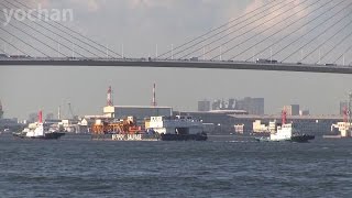 Work Barge KAIYO Cable layer amp Pipelaying 海底ケーブル作業台船「開洋」日本サルヴェージ [upl. by Caz]