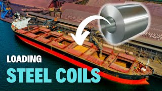 How Are Steel Coils Loaded on Ships [upl. by Rush587]