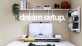 My NEW Productivity Desk Setup  Home Office Tour Fall 2023 [upl. by Aisanat]