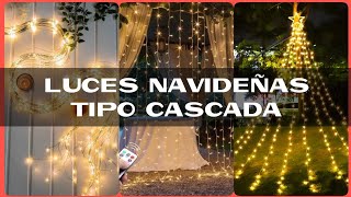 ✔ 12 Ideas Luces Navideñas Tipo cascada Y Cortina Para Ventanas y Exteriores  Lo Último [upl. by Aihsercal]