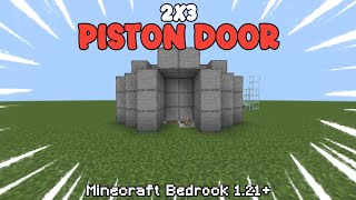 CARA MEMBUAT 2x3 PISTON DOOR  MINECRAFT BEDROCK 121 [upl. by Rozella338]