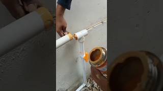 PVC pipe Tee install  complete process shorts pvcpipe diy plasticpipe plumbing [upl. by Esmond]