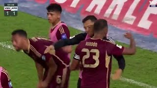 Gol de Salomón Rondón hoy  Venezuela vs Argentina 11 Todos los GolesResultados y Resumen2024 [upl. by Eanaj]