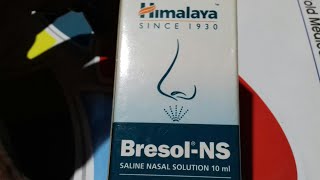 Bresol  NS  Saline Nasal Solution  Review In Hindi [upl. by Maddock387]