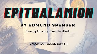 Epithalamion Part 12 line by line explained in Hindi plus notes [upl. by Yklam]